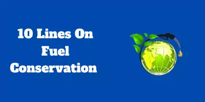 10 Lines On Fuel Conservation In English